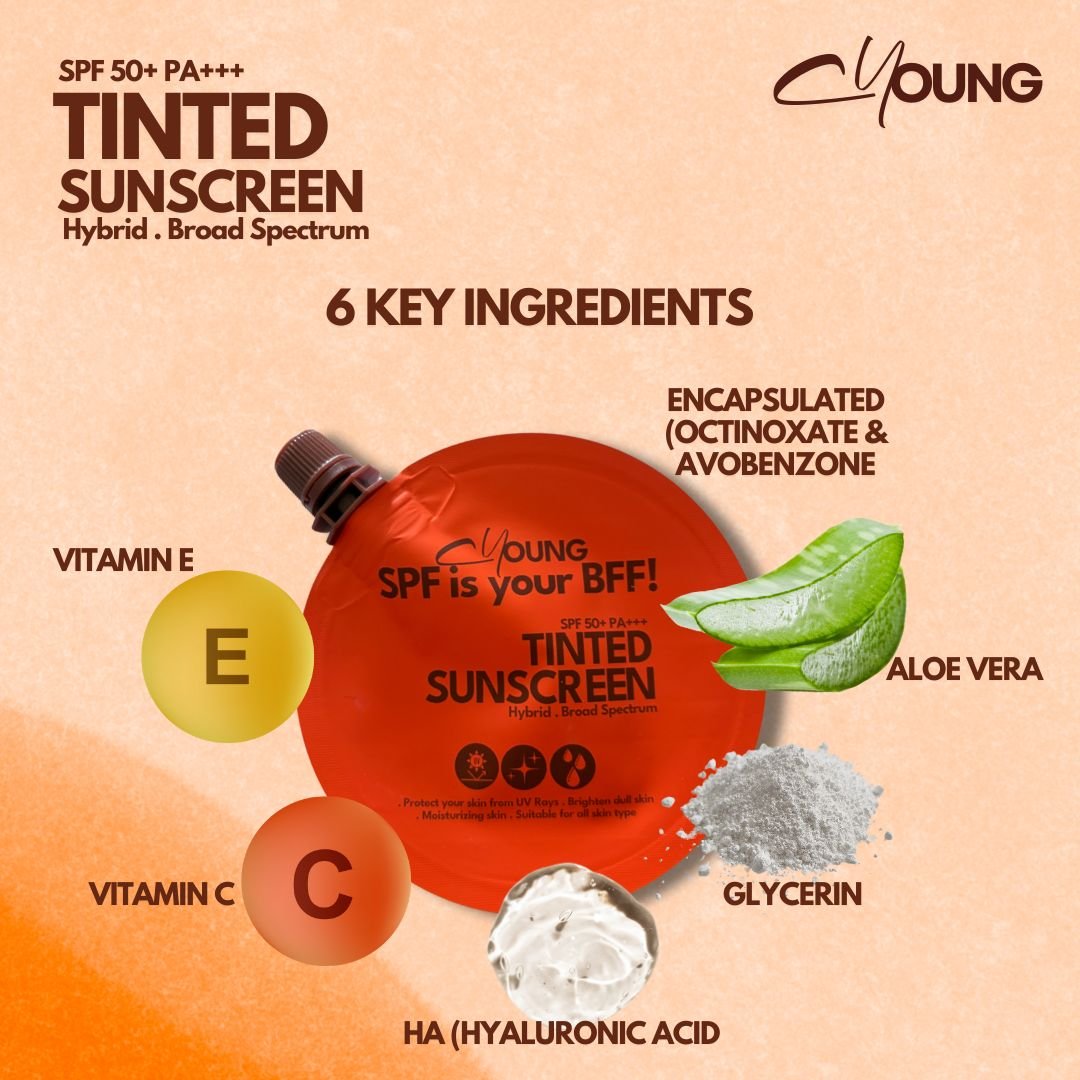 CYOUNG TINTED SUNSCREEN SPF 50++ 30ml